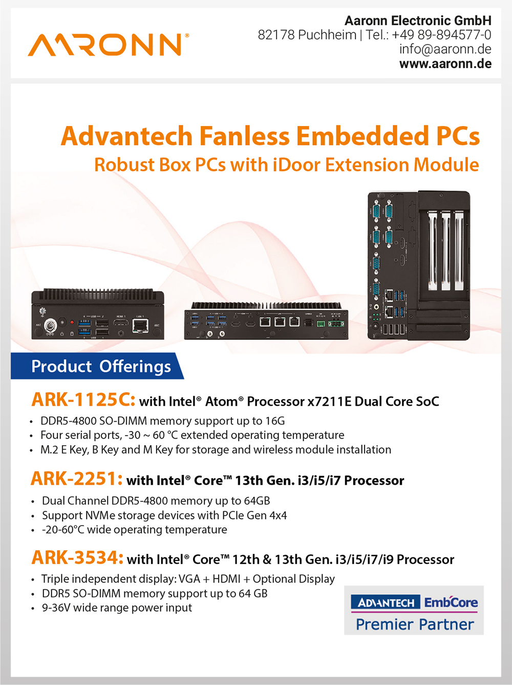 Produktübersicht - Aaronn Electronic GmbH 6 Produktübersicht – Aaronn Electronic GmbH