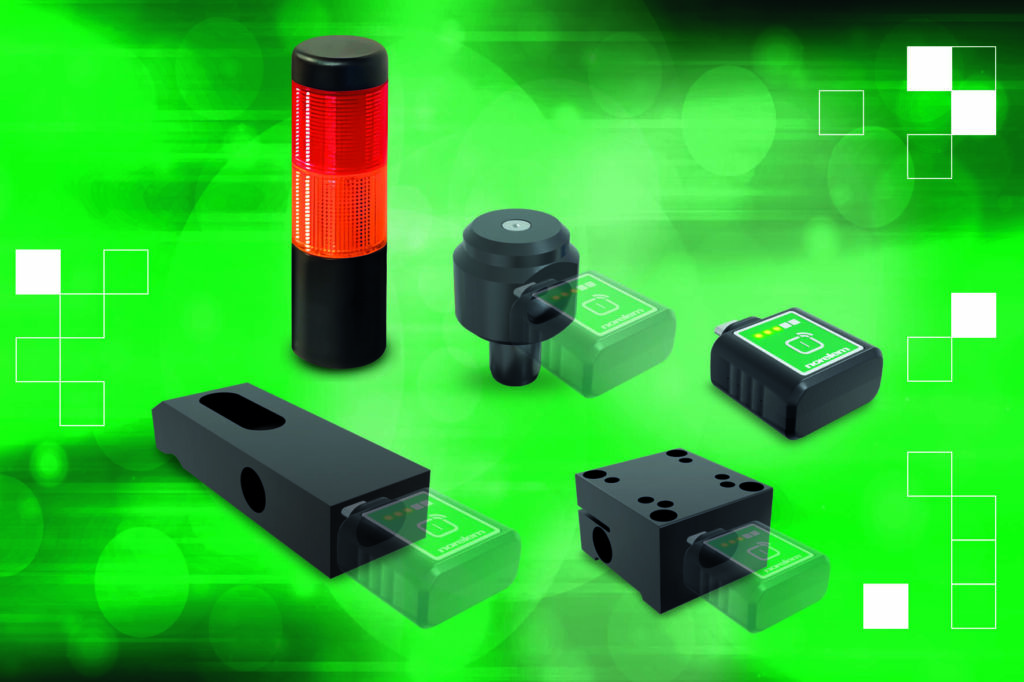 Effiziente Zerspanung durch exakte Positionierung 2 Die Signalsäule meldet kritische Zustände der Smart Products, wenn etwa ein Auflage- oder Kraftsensor die Verbindung zum Gateway verloren hat oder der Akku leer ist.
