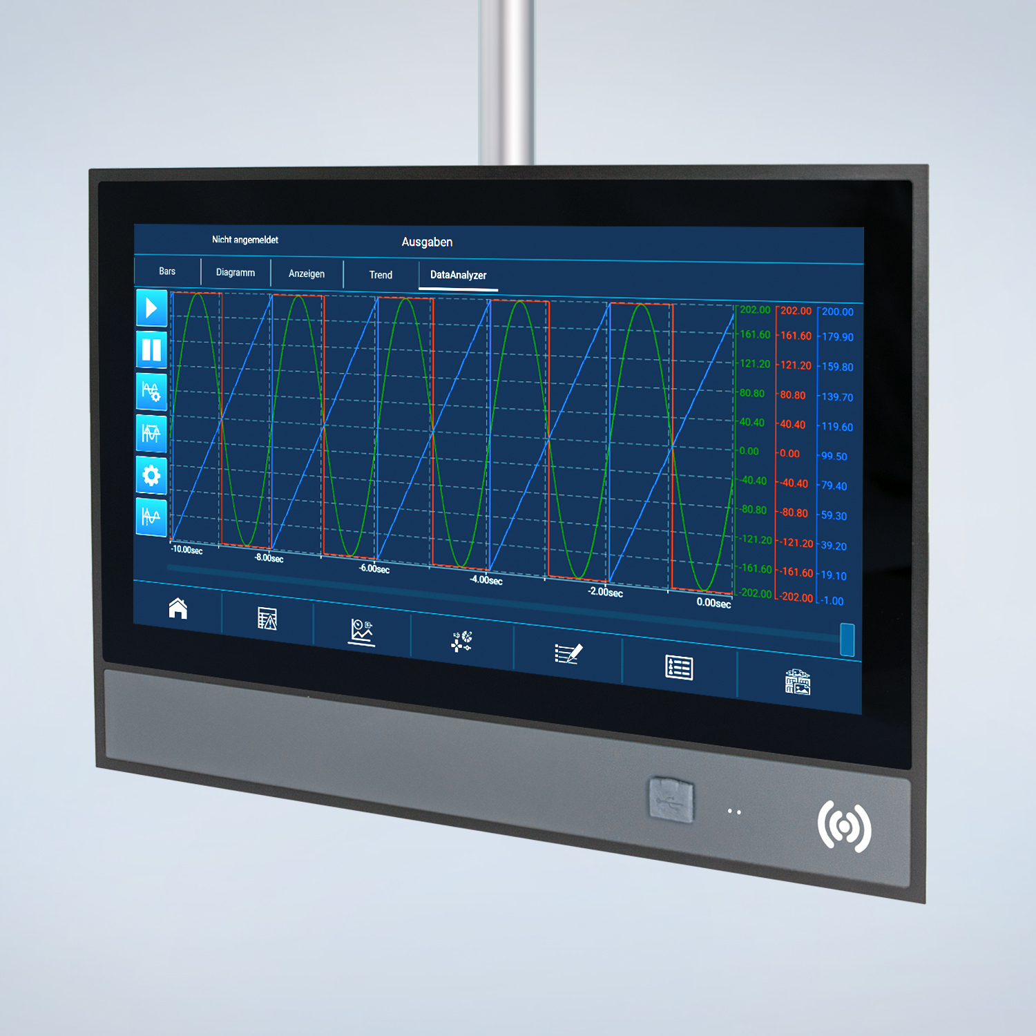 Multitouch-Bedienpanel für die Tragarmmontage