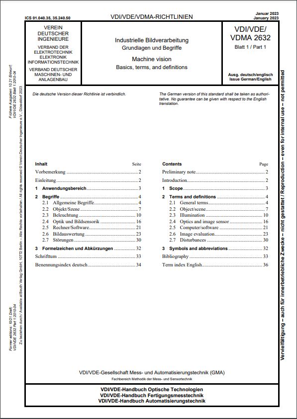 Richtlinie VDI/VDE/VDMA 2632 Blatt 1 überarbeitet 8 Richtlinie VDI/VDE/VDMA 2632 Blatt 1 überarbeitet