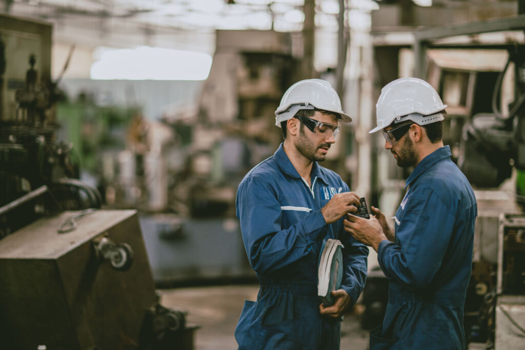 MainDays 2024 in Berlin 1 engineer technician team check service replace machine circuit breaker for safety in heavy industry factory
