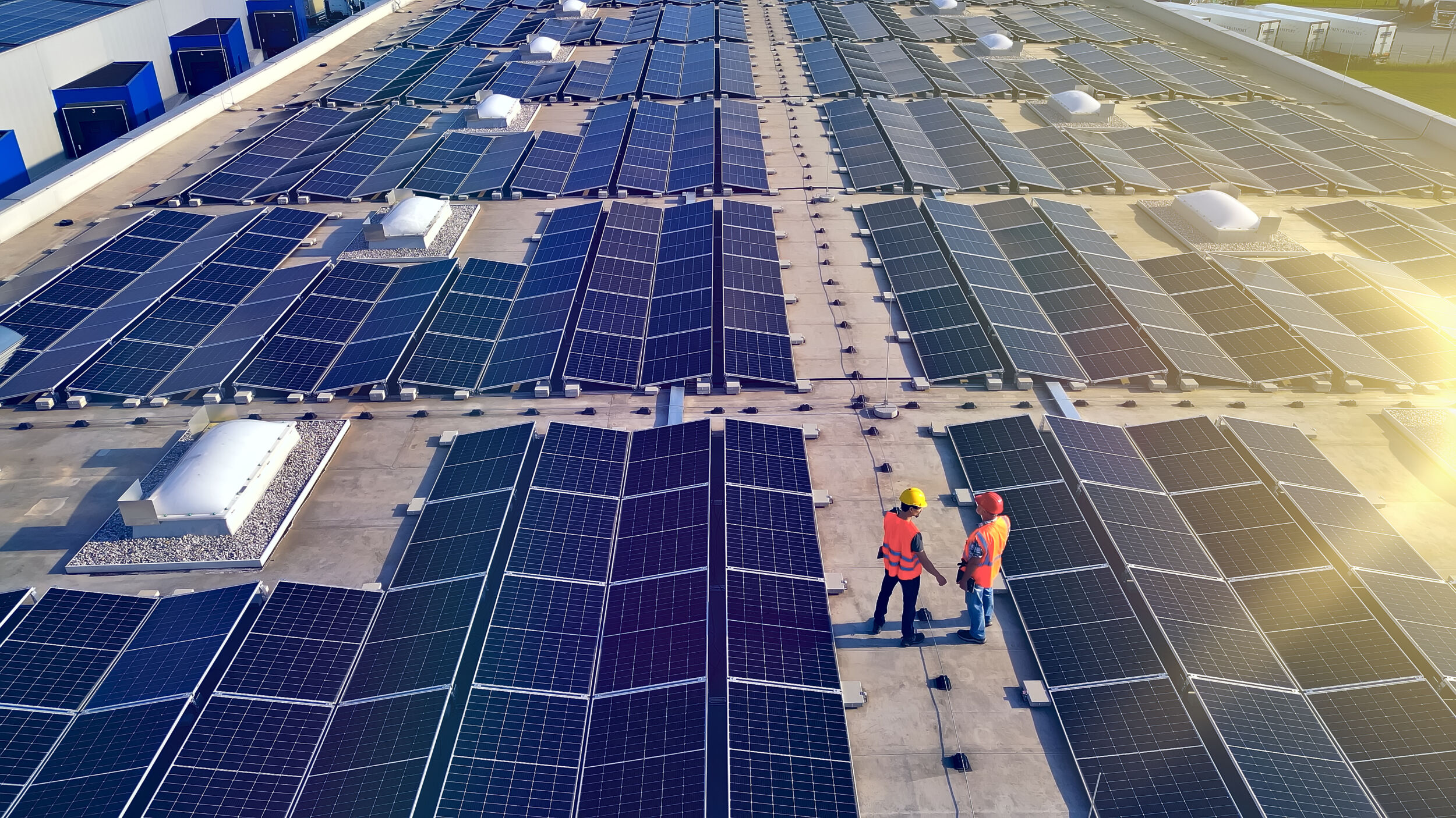 A birds eye view of a solar panel field highlights the vast potential of renewable energy and the importance of sustainable practices in powering our future