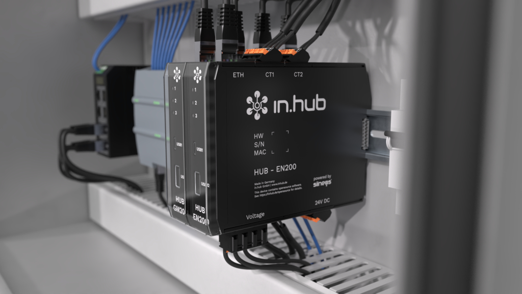 Retrofit-Daten sauber integriert 3 Schaltschrank mit Energiemessmodul Hub-EN200 und dem Gateway HUB-GM200