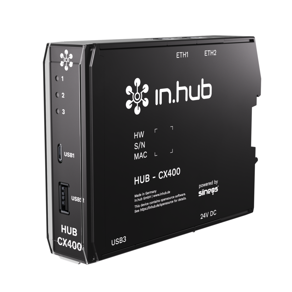 Vom Pilotprojekt zur skalierten Edge-Infrastruktur 4 Das Hub-CX400 bildet die zentrale Netzwerk- und Management-Ebene über allen Gateways und Modulen der Siineos-Architektur. Während Edge-Geräte Signale erfassen und Daten generieren, sorgt das Hub-CX400 dafür, dass diese Geräte strukturiert verwaltet, koord