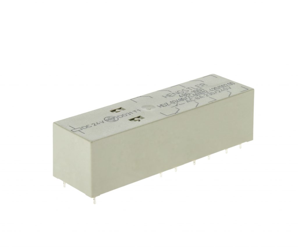 Neu Modelle bei Relais und Drehgebern 3 Das Sicherheitsrelais H-480 ist jetzt auch als
4-kontaktige Version erhältlich