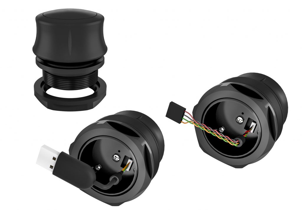 Einhändig alles im Griff 3 Entwickler können das Modul per USB- oder UART-Schnittstelle in ihre Anwendung einbinden.