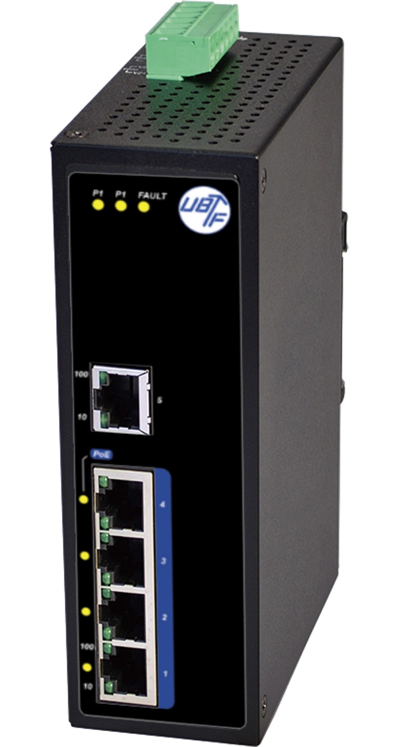 PoE+-Switch für 12 und 24V Betriebsspannung