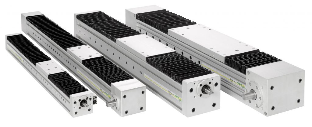 Hohe Lasten schnell bewegen 1 Die Linearmodule der BI-Rail-Serie von Tretter nehmen speziell in Y-Richtung hohe Kippmomentbelastungen auf.
