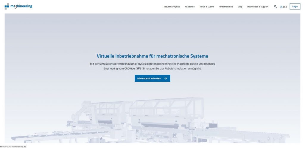 Machineering: Neue Website 1 2018 02 20 Screenshot