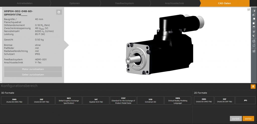 2018 12 07 Motorenkonfigurator Ausgabeformate