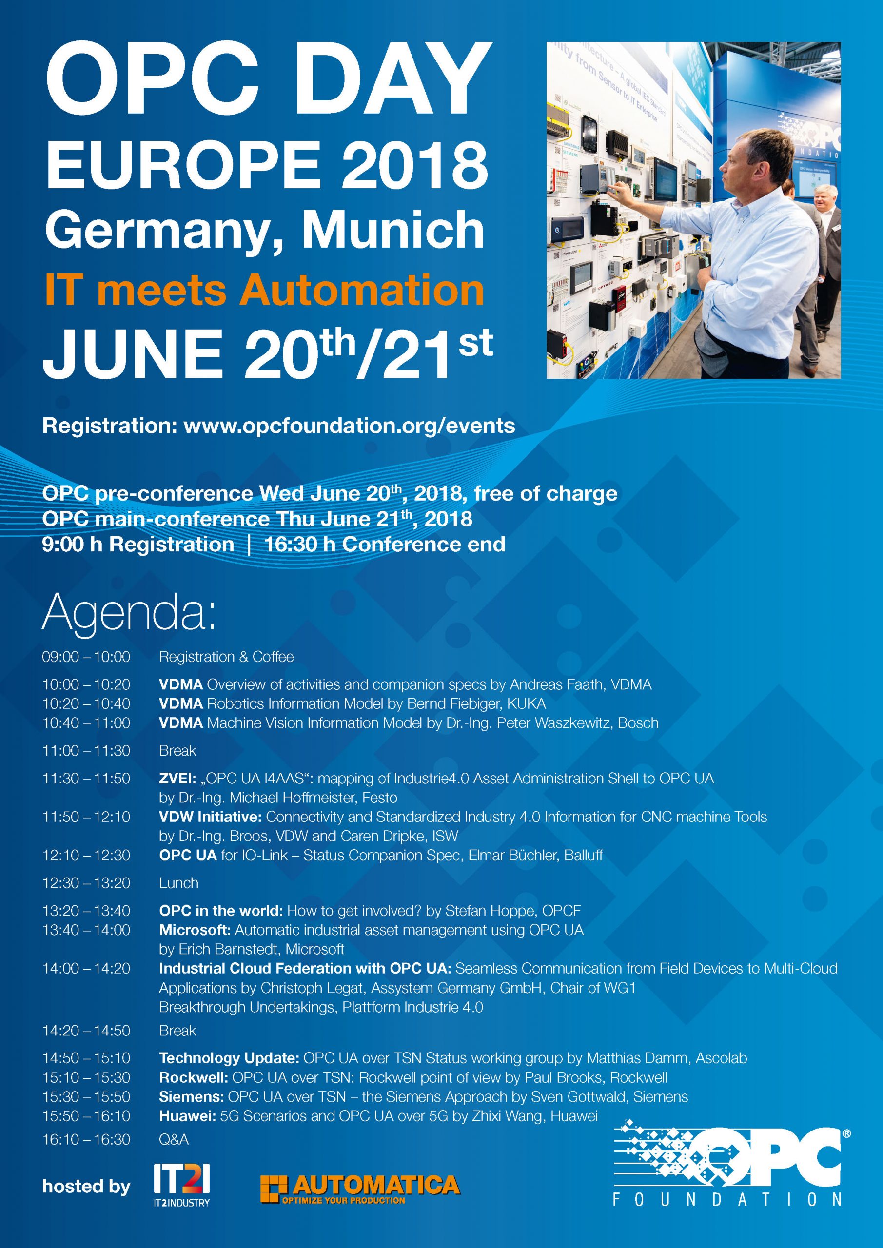 OPC Day Europe 2018 zur Automatica in München 5 OPC Day Europe 2018 zur Automatica in München