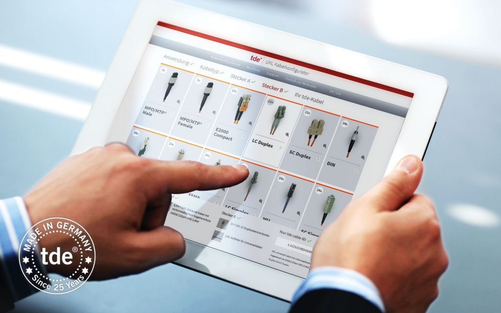 Konfigurator für Glasfaserkabel 1 20180605 tde Pressebild LWL Konfigurator RZ.indd