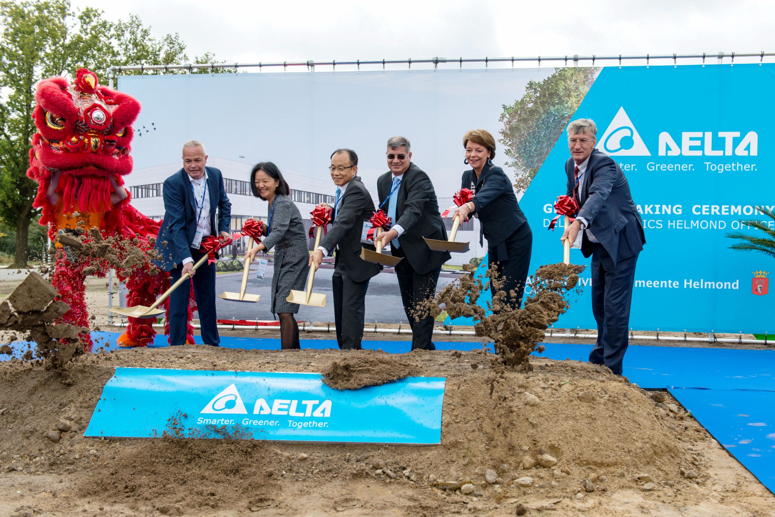 Delta legt Grundstein für neues Gebäude in Holland