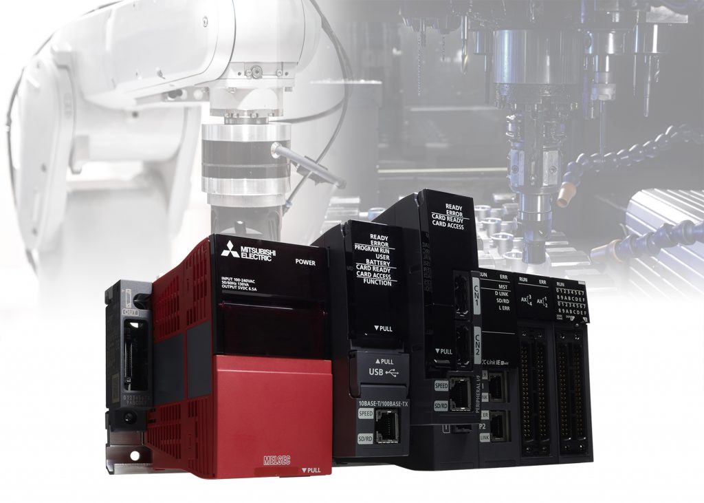 Spezialmodule für Steuerungen unterstützen die SPS als Automatisierungsplattform 1 Mit einer Auswahl an CPU-Spezialmodulen für die Steuerungen der MELSEC iQ‑R Serie, wie z.B. einem CNC-CPU-Modul sowie einer CPU für die Robotersteuerung, hebt Mitsubishi Electric die Vorteile der SPS als Plattform für die Automatisierung hervor.