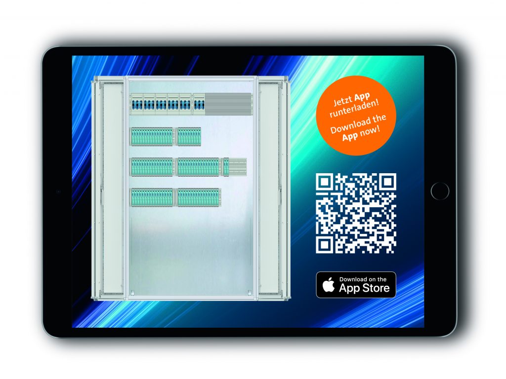 Modulares Energieverteilungssystem 2 Mit der AR-App von
Wöhner lässt sich der mit dem Konfigurator selbst geplante Schaltschrank
visualisieren.
