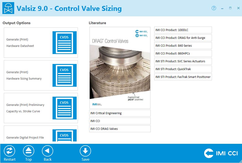 Online-Tool für die Spezifizierung von Service-Ventilen
