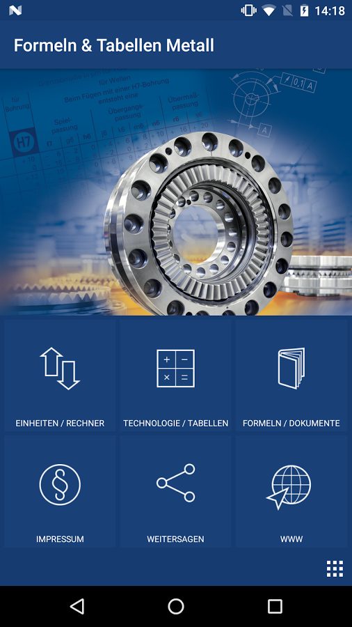 App: Formeln & Tabellen Metall 2 App: Formeln & Tabellen Metall