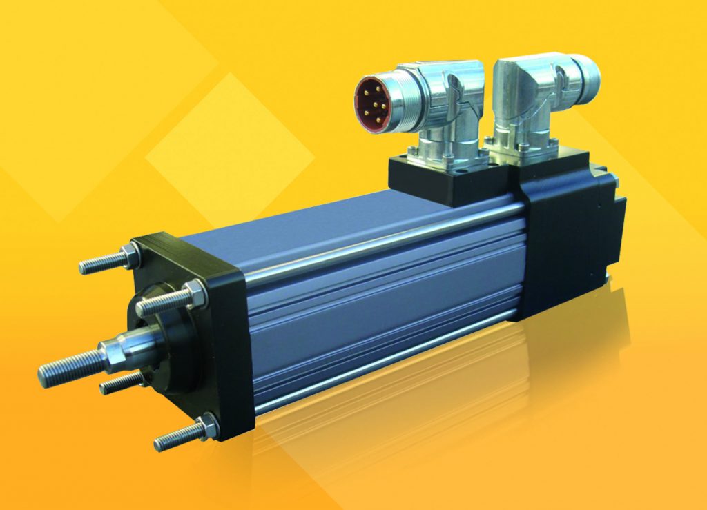 Intelligente Aktuatorlösungen 1 Kraftvolle Zuverlässigkeit: Exlar®-Elektrozylinder sorgen in den Antriebsmodulen von A-Drive für Kräfte von bis zu 250 kN.