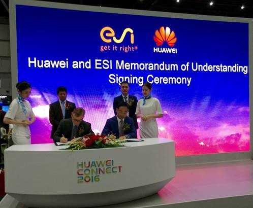 Huawei und ESI unterzeichnen Vereinbarung 2 Huawei und ESI
unterzeichnen Vereinbarung