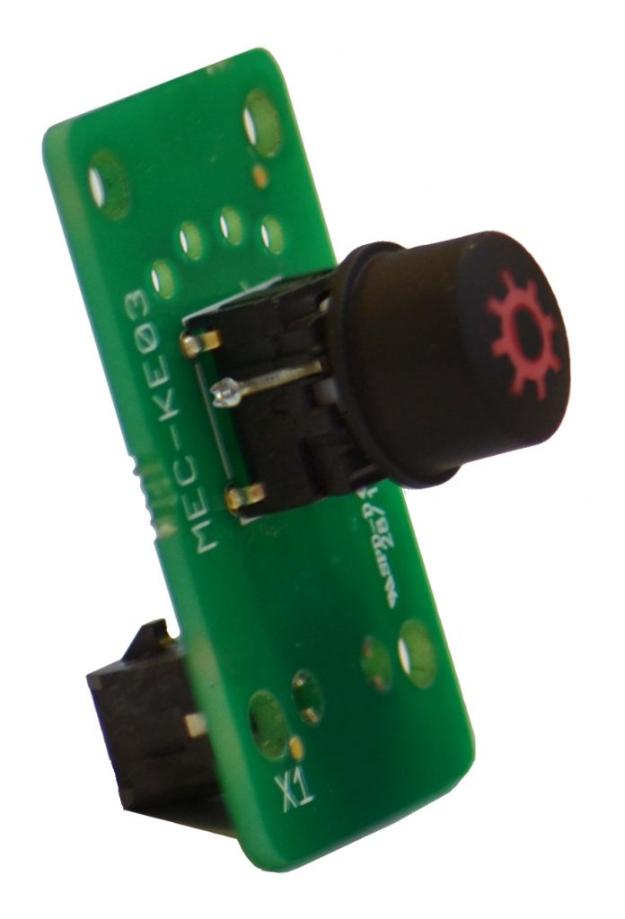 Beleuchtbares Einzeltastermodul bietet hohe Bediensicherheit 1 Das neue Multimec™ Einzeltaster-Modul von APEM setzt sich zusammen aus
Glasfaser-Leiterplatte, einem Multimec™ Taster, einer Kappe sowie einem Steckverbinder
Molex 43045-0415. Für das direkte Verlöten der Anschlusskabel stehen
vier entsprechende Lötpads zur Verfügung.