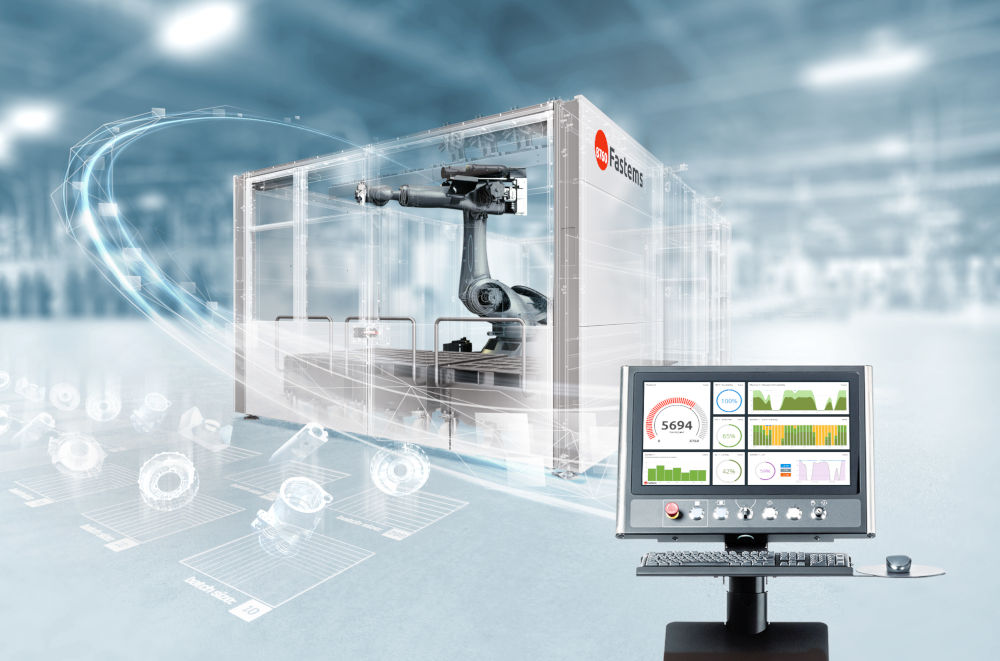 Standardisierte Roboterzelle für breites Werkstückspektrum