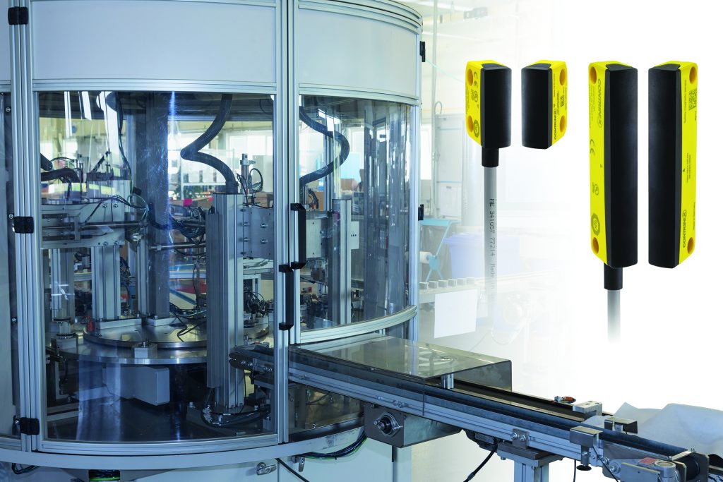 Manipulationssichere Sicherheitsensoren 1 Das magnetisch-kodierte System macht die neue YSM-Sensorserie immun gegen die gegenseitige Beeinflussung mehrerer Sensoren.