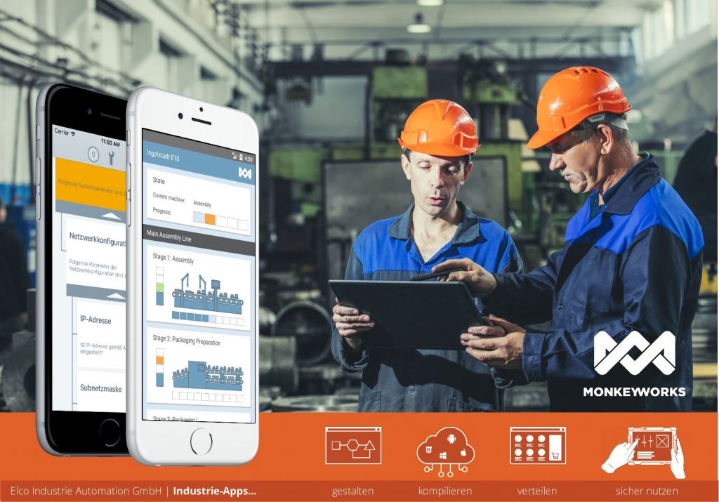 Anwendungsfälle für industrielle Apps 1 Die Demonstratoren am Econ-Messestand zeigen verschiedene Möglichkeiten für Industrie-Apps auf.