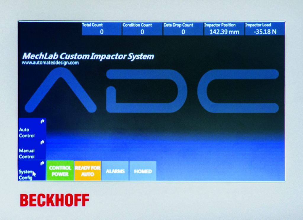 Die Twincat-Automatisierungsplattform unterst&uuml;tzt die von ADC entwickelte Softwarel&ouml;sung MechLab, die als Pr&uuml;fapplikation und Benutzeroberfl&auml;che genutzt wird. 