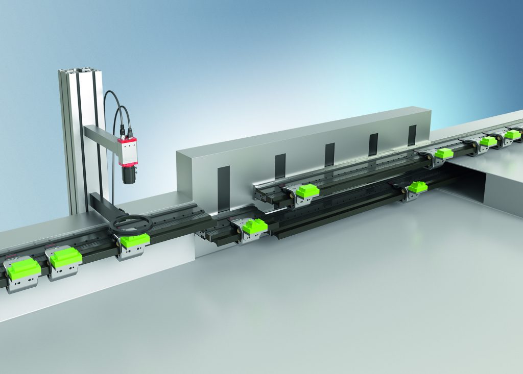 Neue Lösungsansätze für den Maschinenbau 2 Das flexible Ein- und Ausschleusen von Produkten über das Track Management ermöglicht eine
individuelle Qualitätskontrolle und Produktnachbearbeitung ohne Unterbrechung des laufenden Produktionsflusses, indem z.B. Schlechtteile einfach ausgeschleust werden.