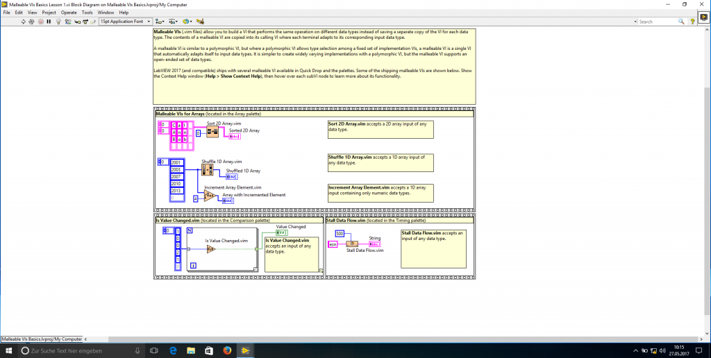 Generationswechsel 1 Malleavle VIs erlauben bei LabView NXG den Anschluss vieler verschiedener Datentypen an eine Funktion ohne großen Programmieraufwand.