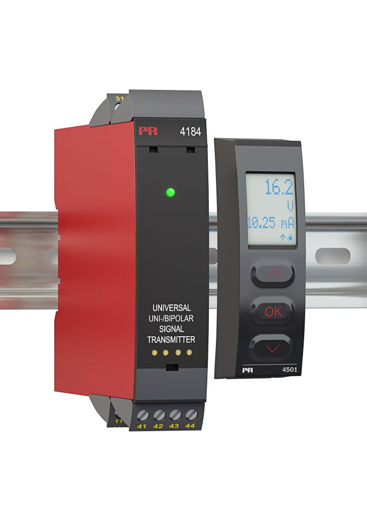 Multifunktionaler Umformer 1 Der universelle uni-/bipolare Messumformer 4184 kann über ein abnehmbares Display zur einfachen Konfiguration und Diagnose bedient werden.