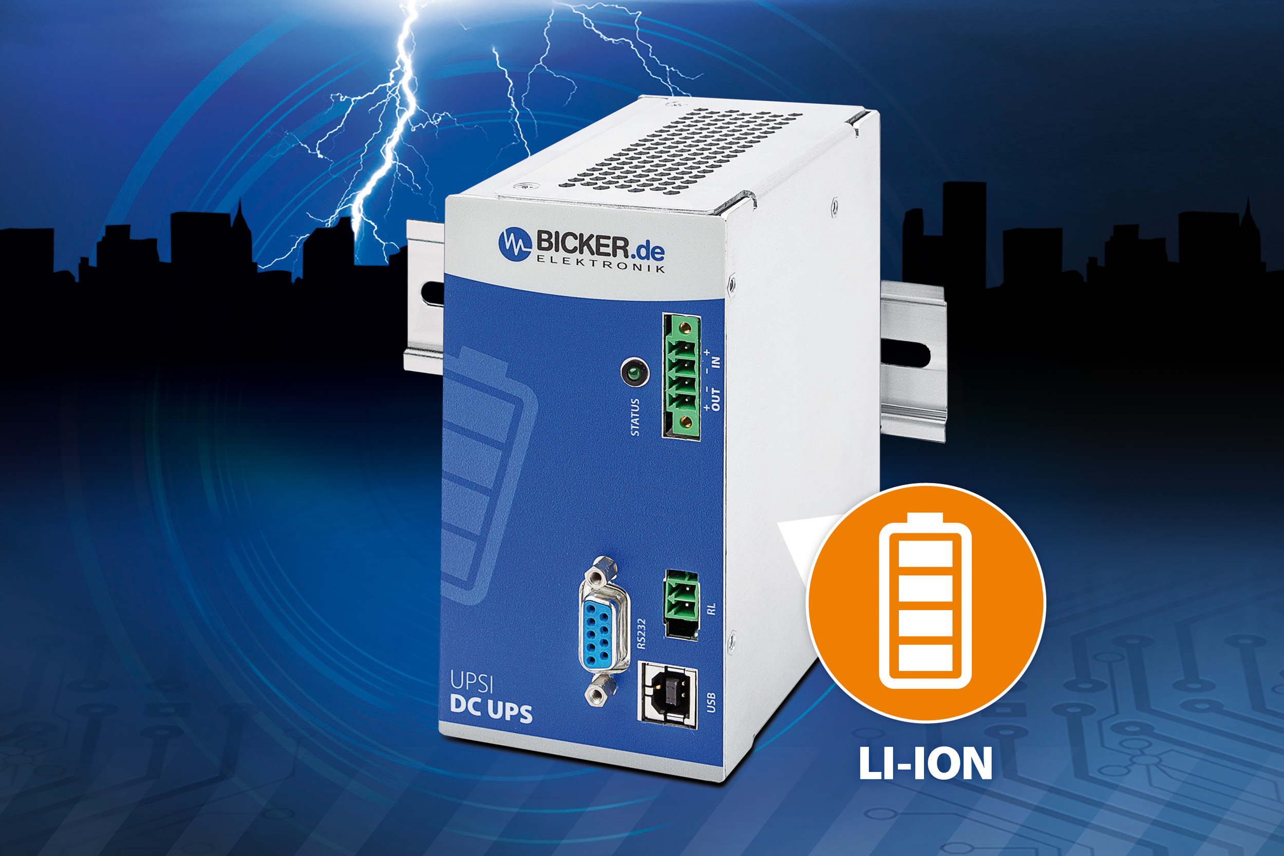 DC-USV mit Lithium-Ionen-Batterie