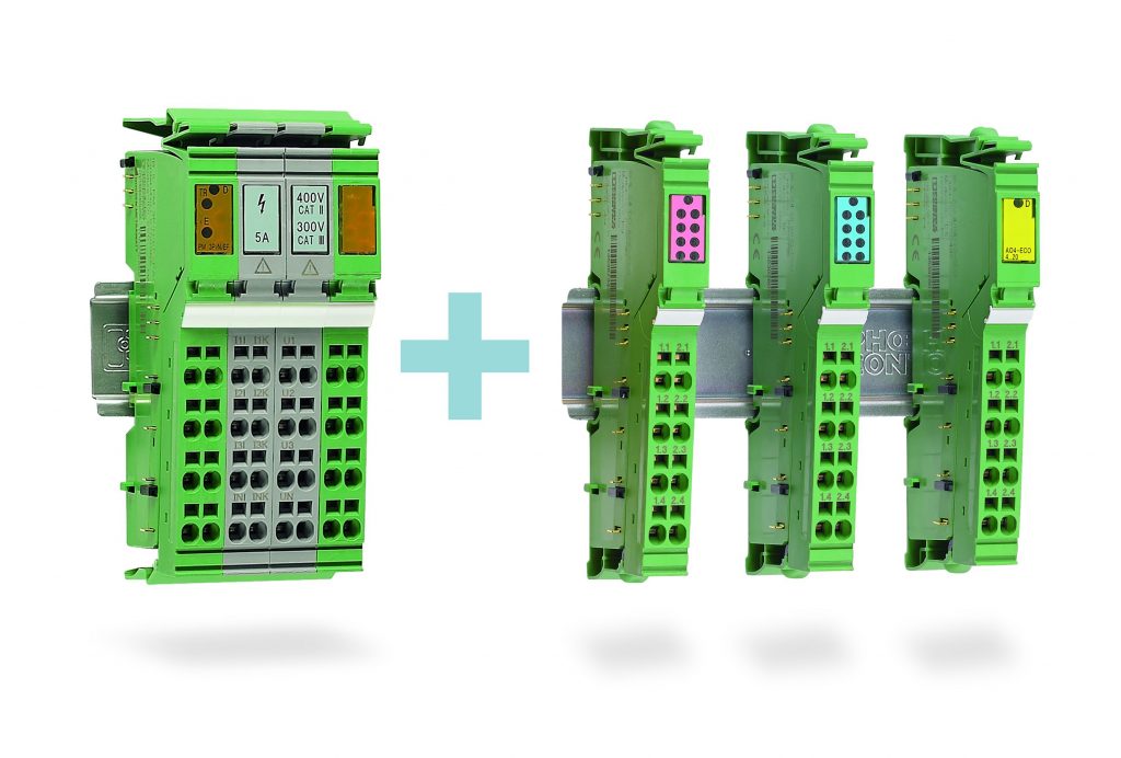 Serienmaschinen einfach und wirtschaftlich automatisieren 2 Alle Inline ECO-Klemmen lassen sich mit den Standard-Inline-Klemmen frei kombinieren.