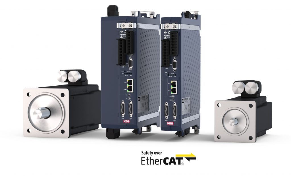 Integrierte Funktionalität und Sicherheit 1 Das Servosystem von KEB umfasst
Antriebsregler mit integrierten Sicherheitsfunktionen und die passenden Servomotoren.