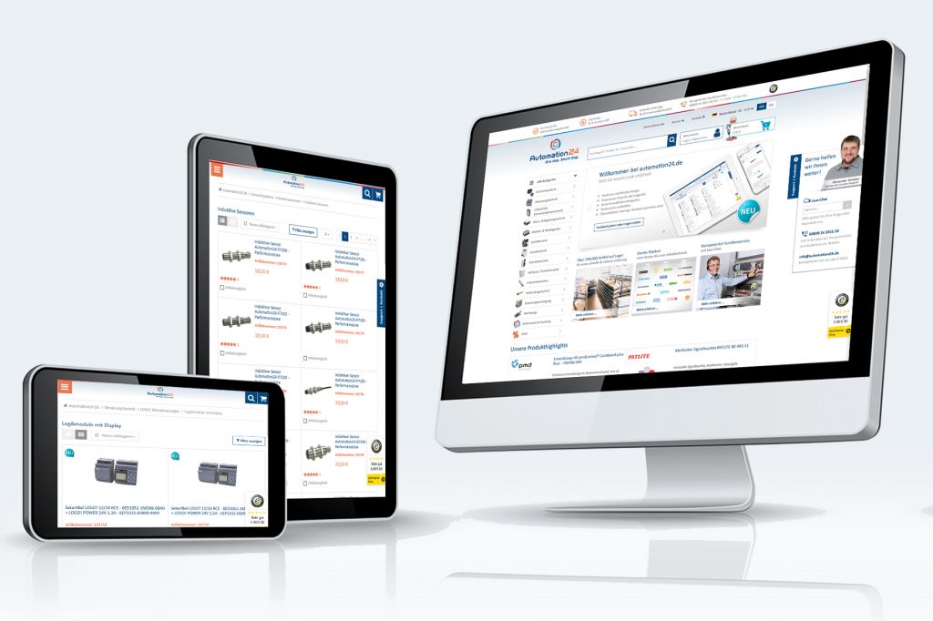 Teilebeschaffung in Zeiten des Internets 1 Wegen des responsivem Designs können Nutzer auch von mobilen Geräten jederzeit auf die Funktionen des Onlineshops zugreifen.