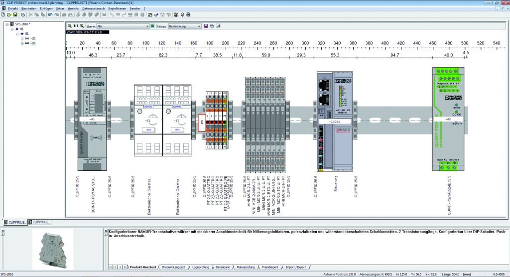 Automatisierte Klemmenleistenfertigung 3 Der Viewer von Clip Project gibt einen detaillierten Blick frei in die digitale Fertigungsunterlage.