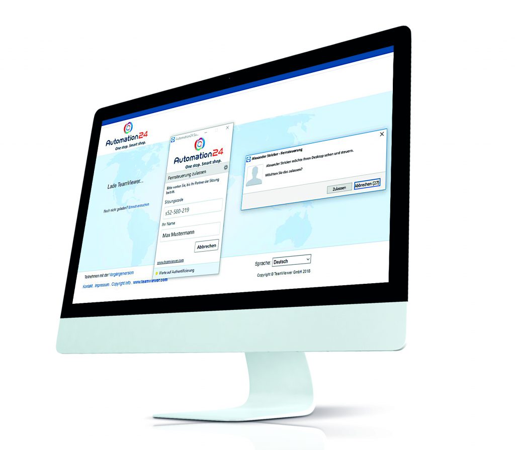 Teilebeschaffung in Zeiten des Internets 1 Mit dem Remote Support können Service-Mitarbeiter von Automation24 ratsuchenden Kunden ab sofort live am eigenen PC assistieren