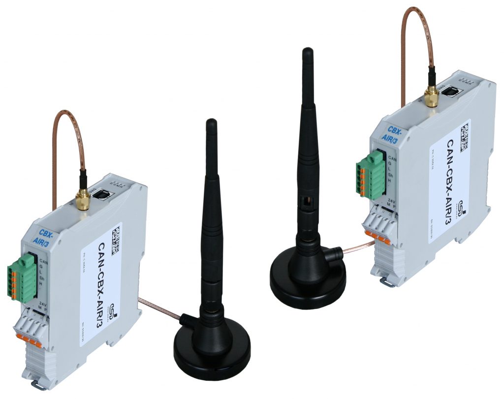 Funkmodul zur drahtlosen Verbindung zweier CAN-Netze 1 Ein Anwendungsfall ist zum Beispiel die Punkt-zu-Punkt-Verbindung zweier unabhängiger Steuerungsnetzwerke in einer Werkzeugmaschine ohne Leitungen verlegen zu müssen.