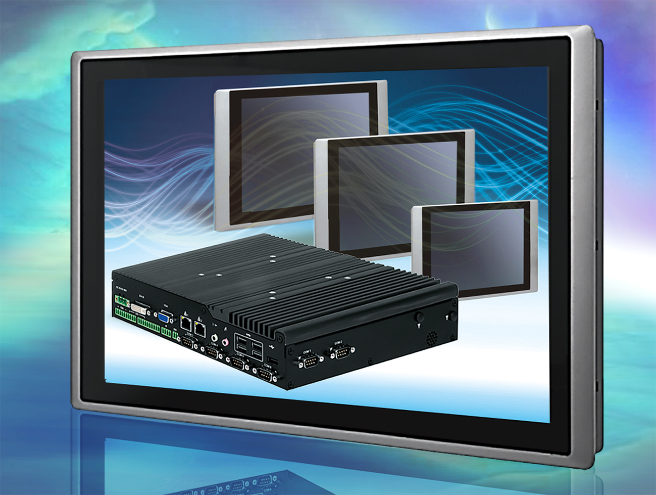 Modularer lüfterloser  21,5″-Panel-PC