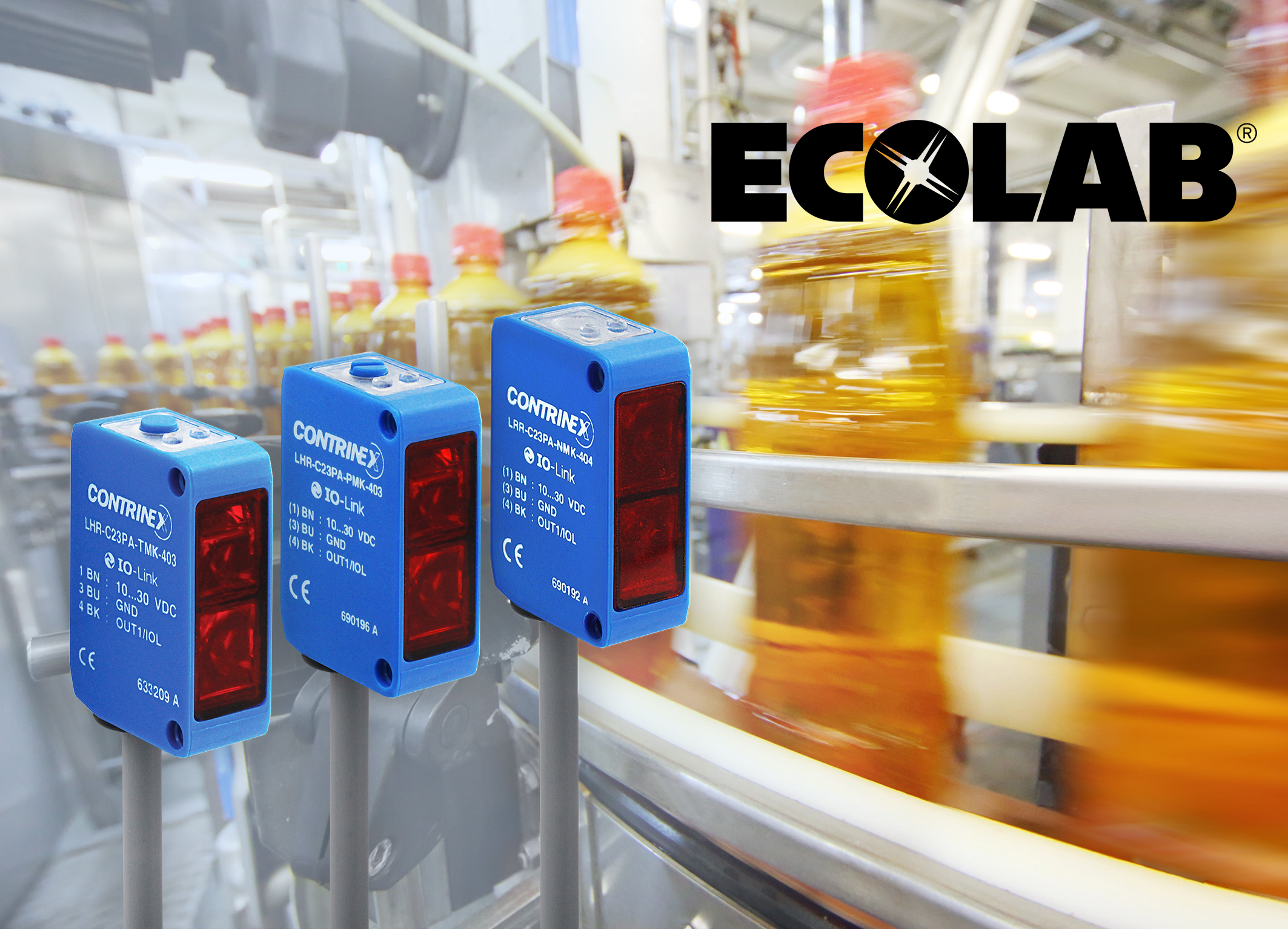 IO-Link Optosensoren mit Ecolab-Zertifizierung