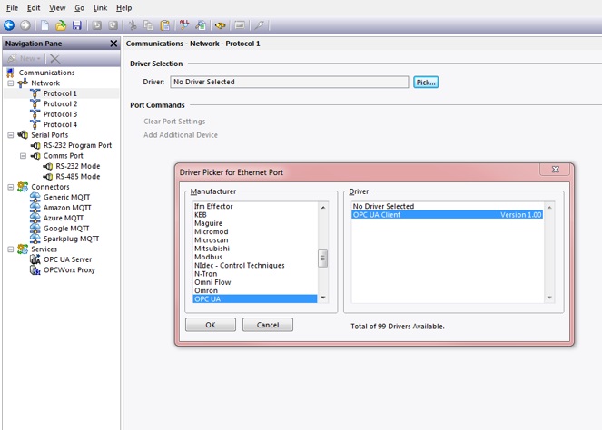 Programmiersoftware mit OPC-UA-Client-Treiber 7 Programmiersoftware mit OPC-UA-Client-Treiber