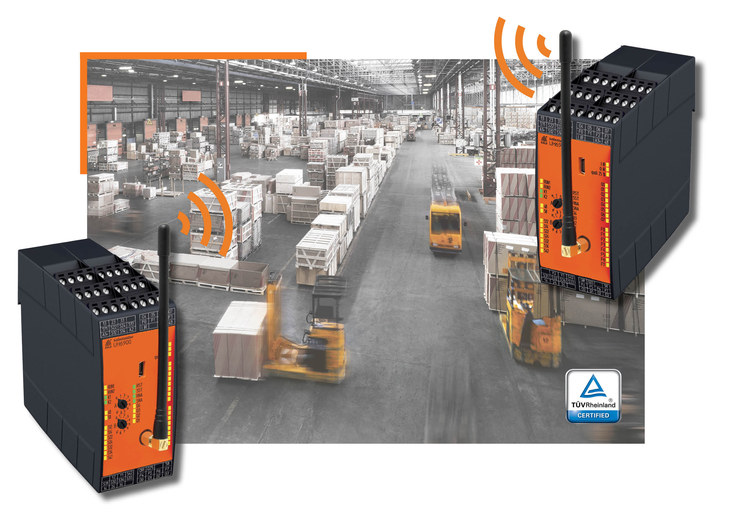 Sicherheits- und Steuerfunktionen über Funk