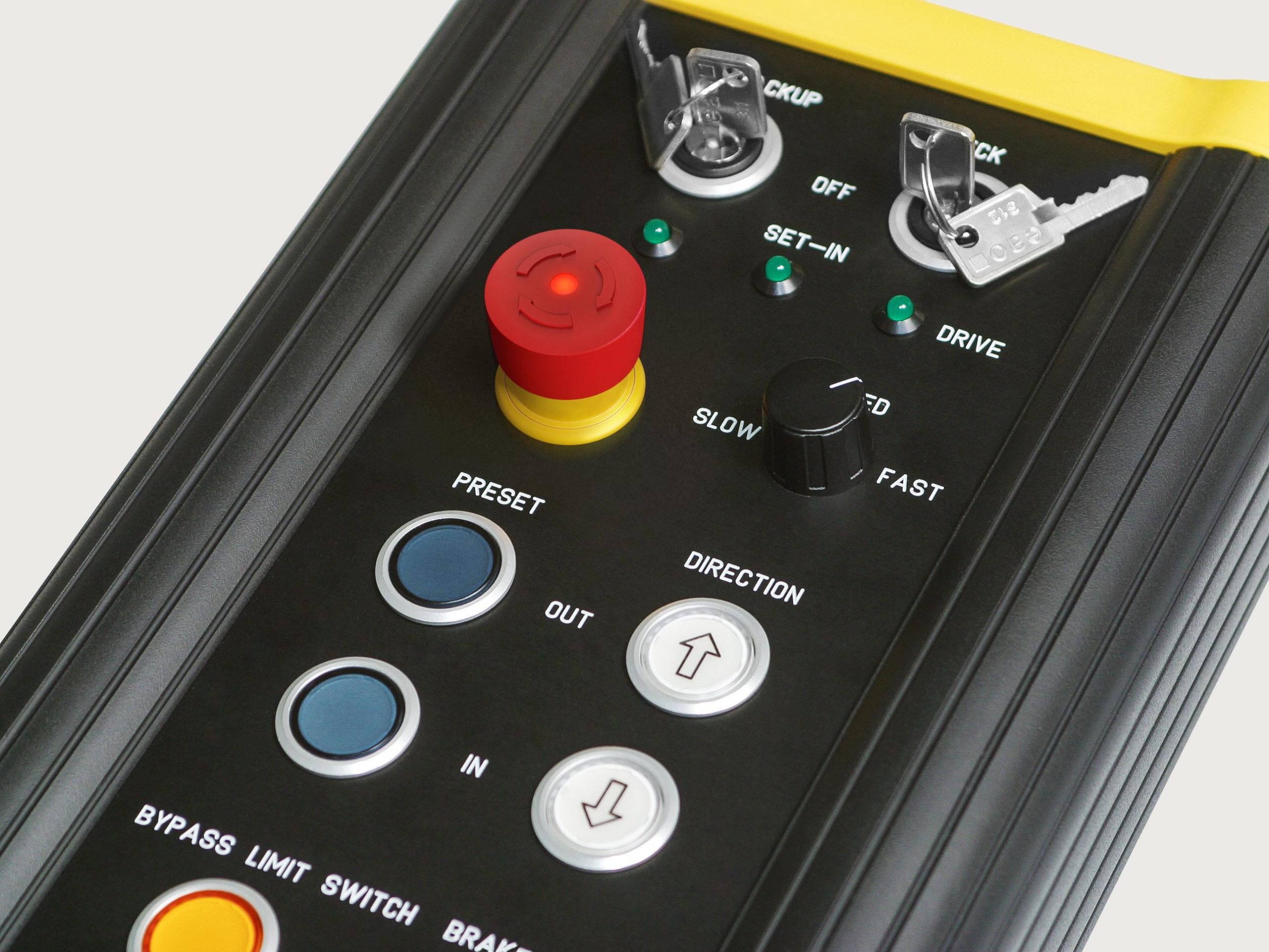 Kompakte Not-Halt-Taste für mobile Anwendungen