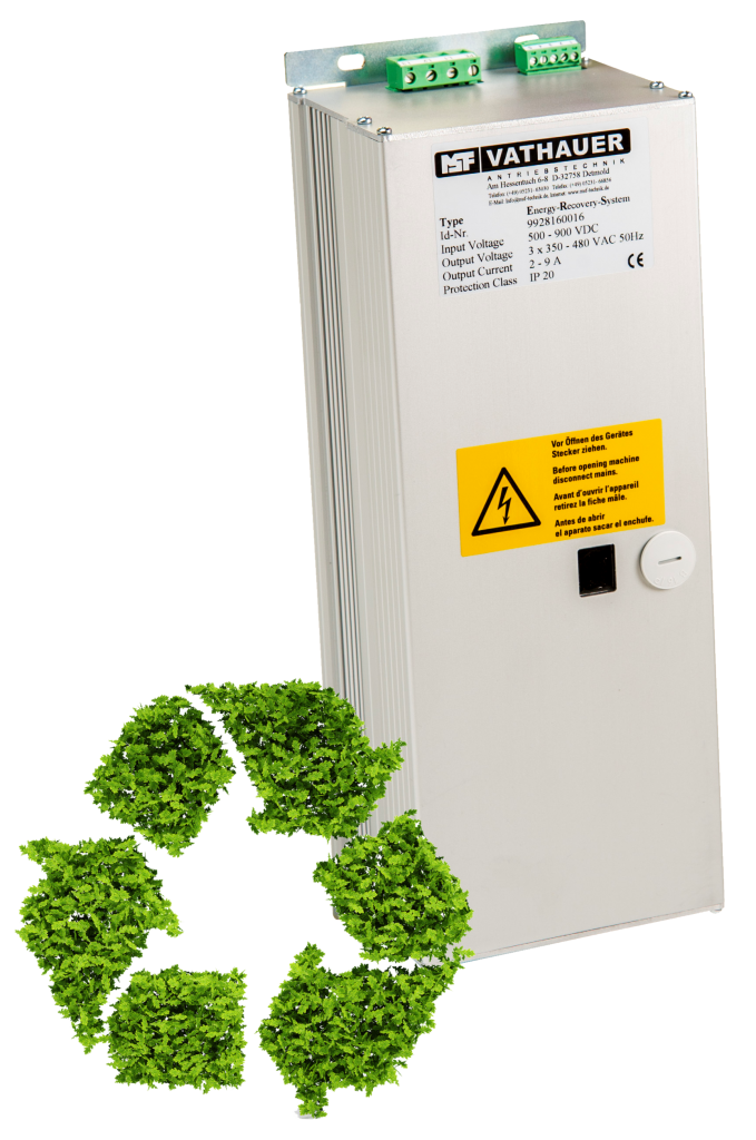 Verlorene Energie? So nicht! 1 Nachhaltigkeit 4.0: Die ERS-Lösung ermöglicht eine direkte Rückgewinnung von elektrischer Antriebsenergie – Bremsenergie lässt sich nahezu verlustfrei in das Anlagennetz zurückführen.