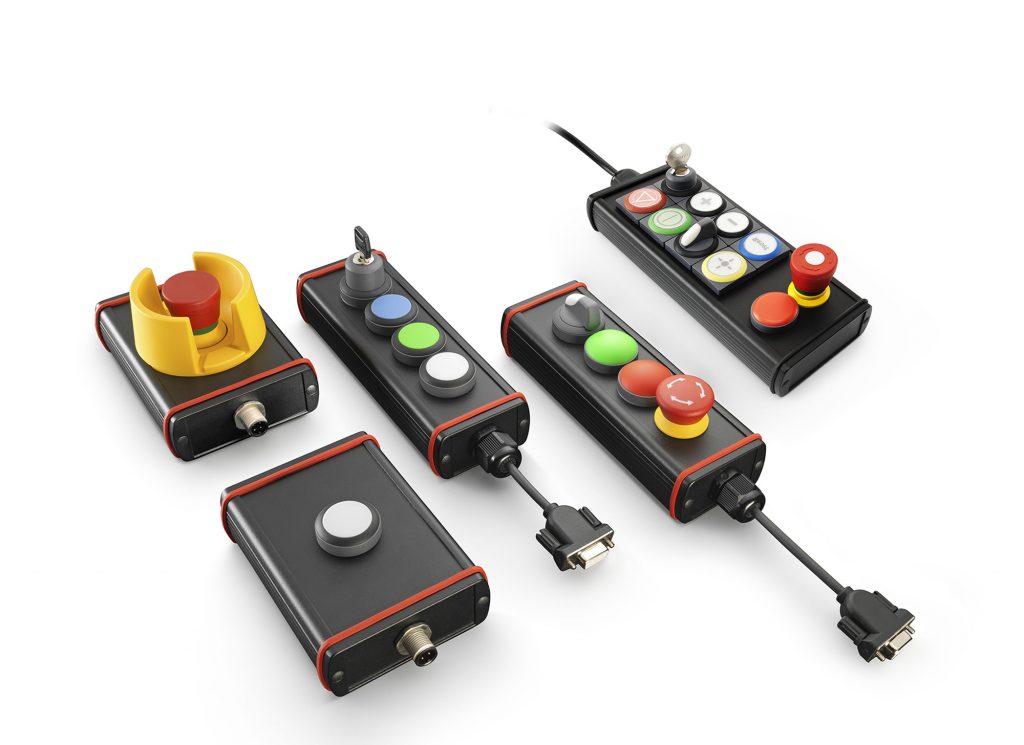 Anschlussfertige Gehäuseeinheiten für die dezentrale Bedienung 1 Rafix in the Box: Die Rafix-Boxen werden nach individuellem Kundenbedarf mit den Befehlsgeräte-Serien Rafix 22 FS+ und Rafix 22 FSR bestückt