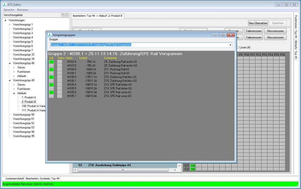 Programmierung von Spannprogrammen vereinfachen 4 Ablauf Vorspanngruppe in Bearbeitung