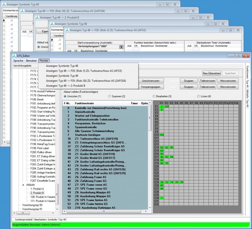 Programmierung von Spannprogrammen vereinfachen 11 Editorenverwaltung