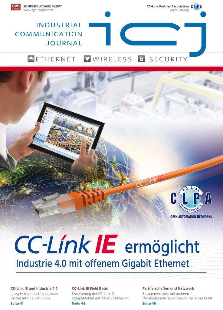 CC-Link IE ermöglicht Industrie 4.0 mit offenem Gigabit Ethernet 1 Einhefter Schwerpunkt CC Link ICJ 4 2017 1