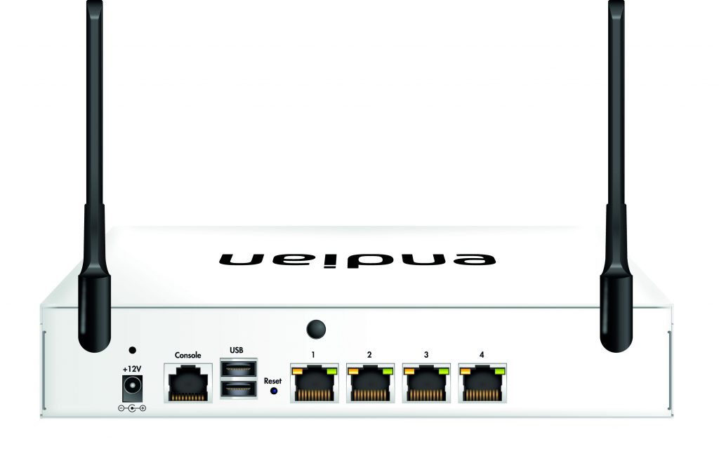 UTM mit VPN-Integration
für einen sicheren mobilen Datenzugriff 2 EndianUTM Mini 10 back WiFi