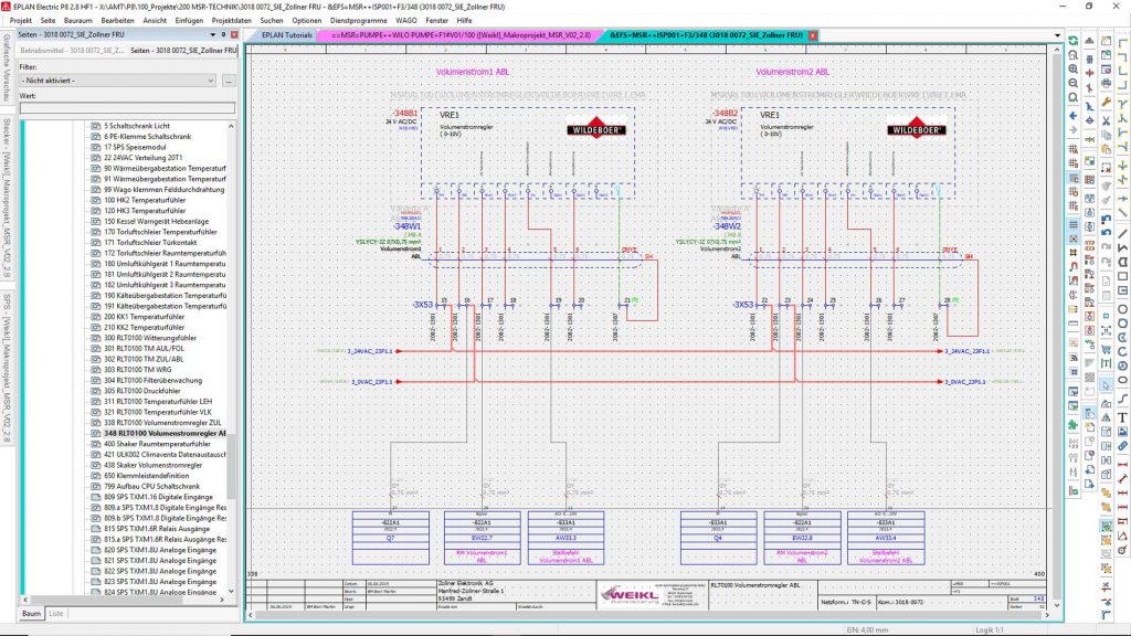 'Smarte' Schaltschrankplanung von Anfang an 1 Die Konstrukteure beginnen ihre Arbeit mit Eplan Preplanning und wählen Funktionen und Module aus, die sie
zueinander in Beziehung setzen. Der Schaltplan (in Eplan Electric P8) entsteht dann weitestgehend automatisiert.